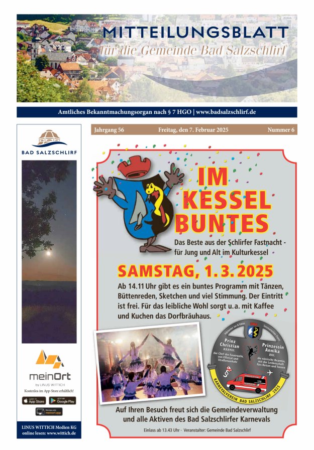 Amtliches Bekanntmachungsorgan der Gemeinde Bad Salzschlirf Titelblatt 06/2025