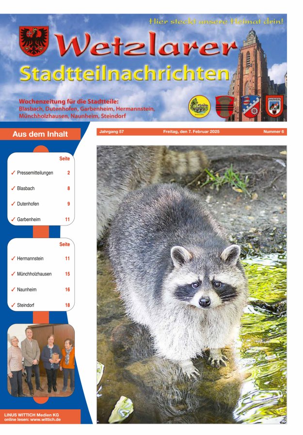 Wetzlarer Stadtteilnachrichten Titelblatt 06/2025