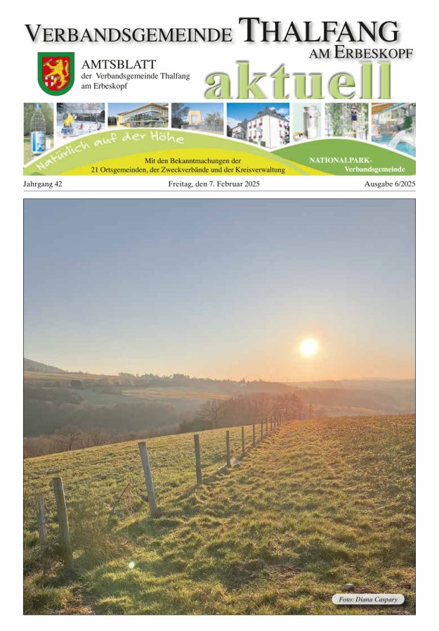 Thalfang aktuell - Amtsblatt VG Thalfang Titelblatt 06/2025