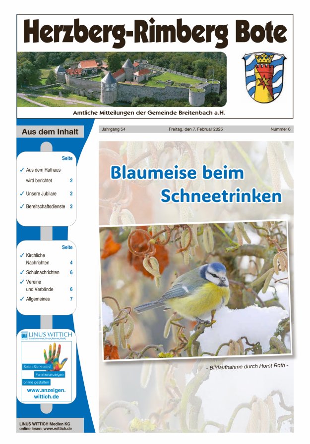 Herzberg-Rimberg Bote Titelblatt 06/2025
