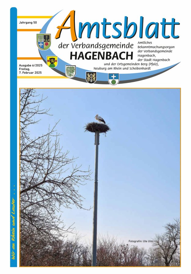 Amtsblatt der VG Hagenbach Titelblatt 06/2025