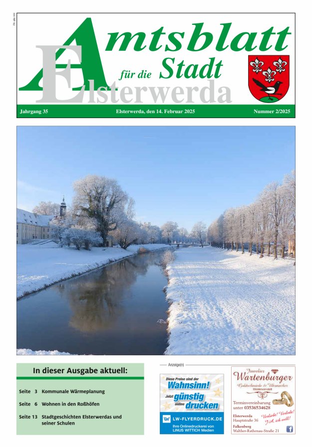 Amtsblatt für die Stadt Elsterwerda Titelblatt 02/2025