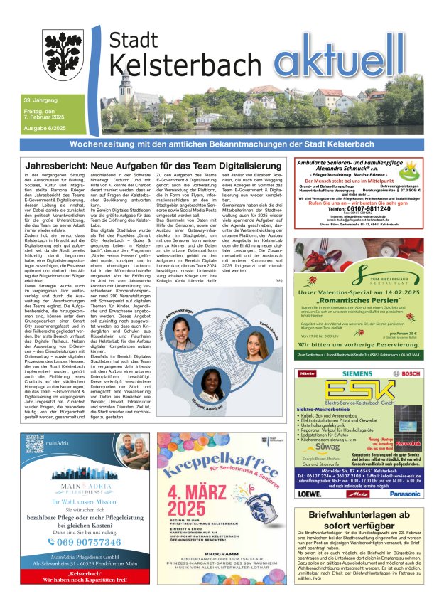 Kelsterbach aktuell Titelblatt 06/2025