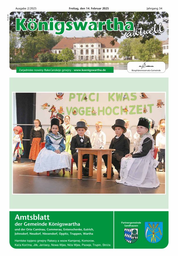 Königswartha aktuell - Amtsblatt der Gemeinde Königswartha Titelblatt 02/2025