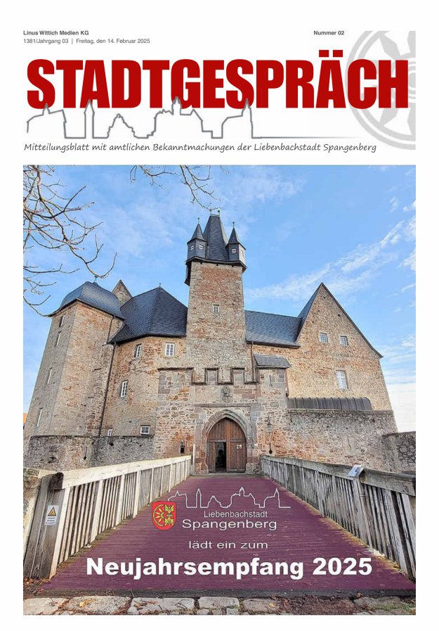 Stadtgespräch Spangenberg Titelblatt 02/2025