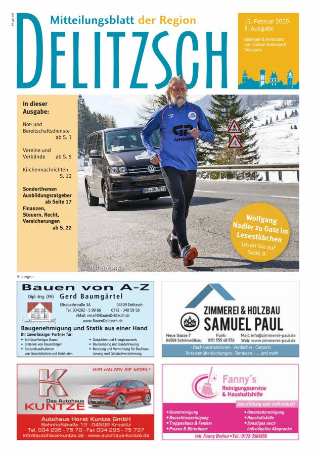 Mitteilungsblatt der Region Delitzsch Titelblatt 03/2025