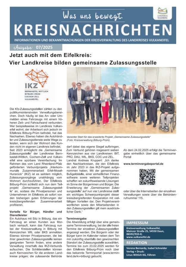 Kreisnachrichten Titelblatt 07/2025