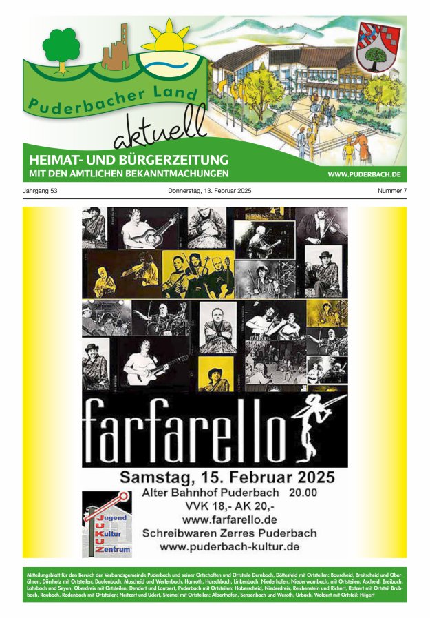 Puderbacher Land aktuell Titelblatt 07/2025