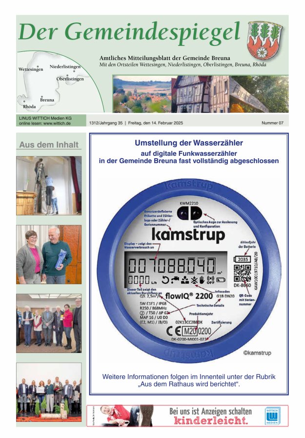 Der Gemeindespiegel (Breuna) Titelblatt 07/2025