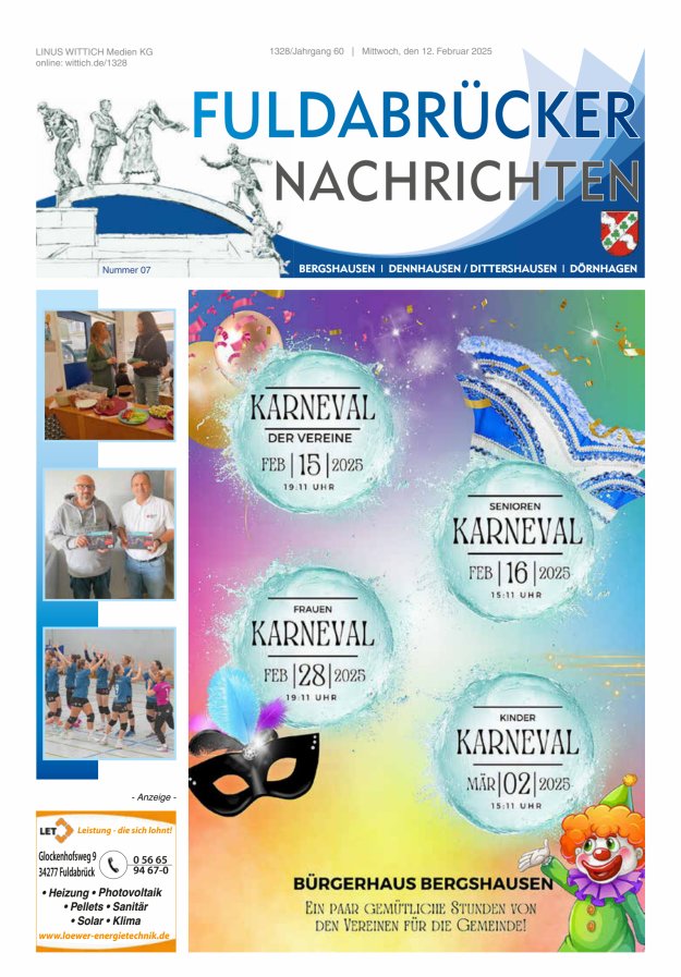 Fuldabrücker Nachrichten Titelblatt 07/2025