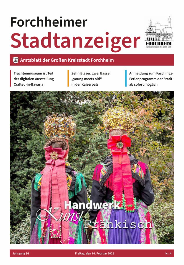 Forchheimer Stadtanzeiger Titelblatt 04/2025