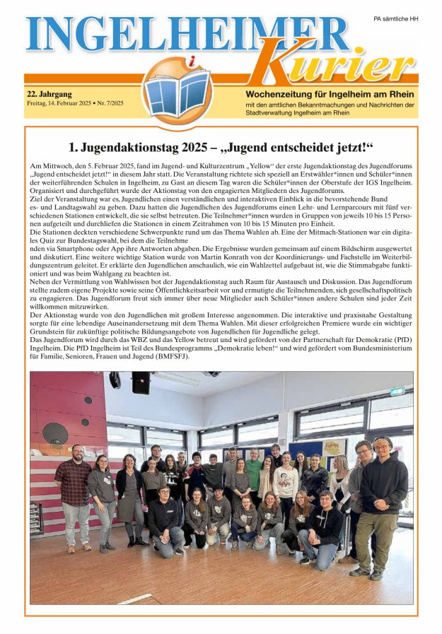 Ingelheimer Kurier Titelblatt 07/2025