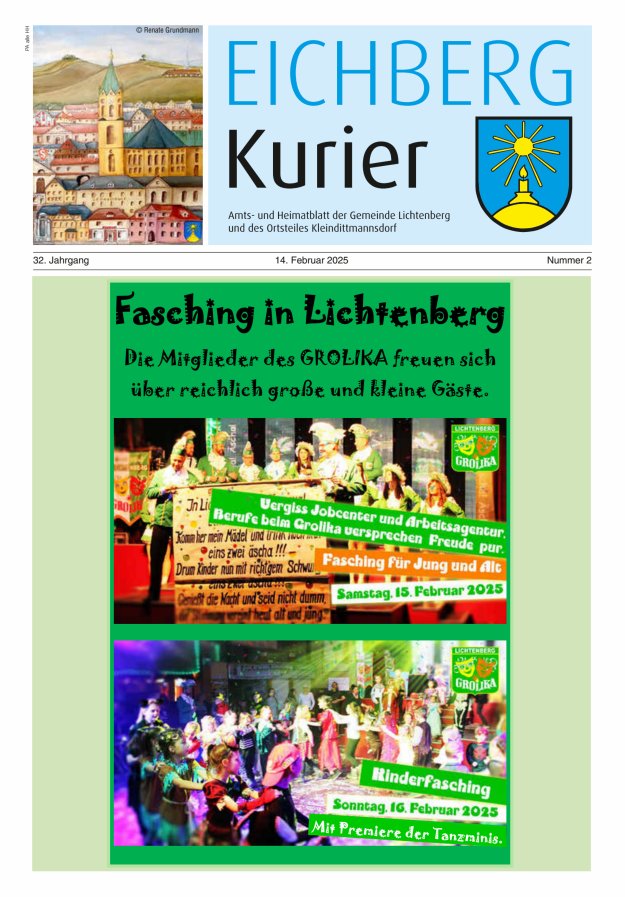 Eichberg-Kurier - Amts- und Heimatblatt der Gemeinde Lichtenberg Titelblatt 02/2025