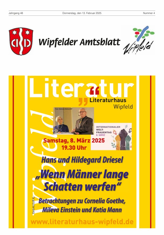 Wipfelder Amtsblatt Titelblatt 04/2025