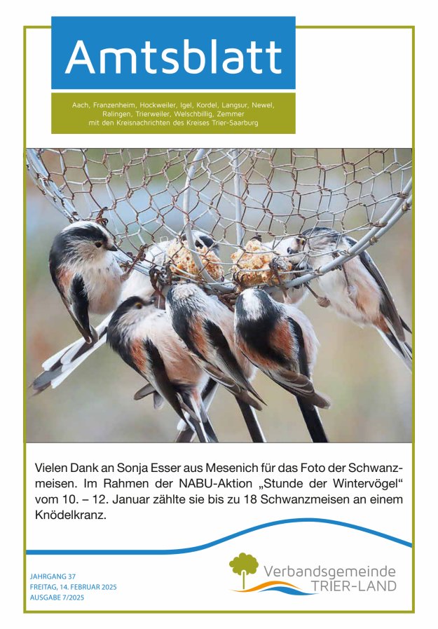 Amtsblatt VG Trier-Land Titelblatt 07/2025