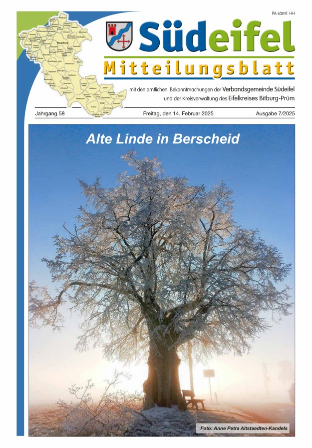 Mitteilungsblatt Südeifel Titelblatt 07/2025
