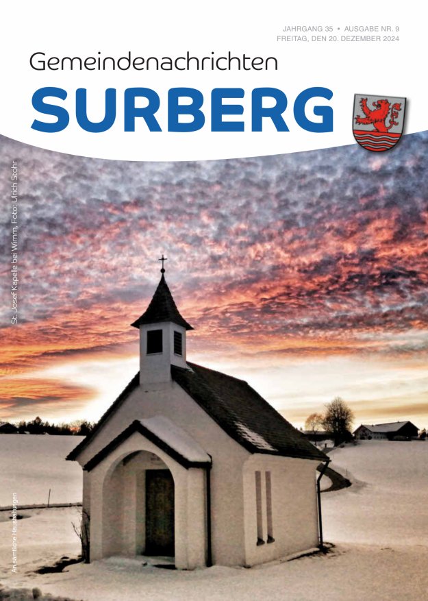 Gemeindenachrichten Surberg Titelblatt 09/2024