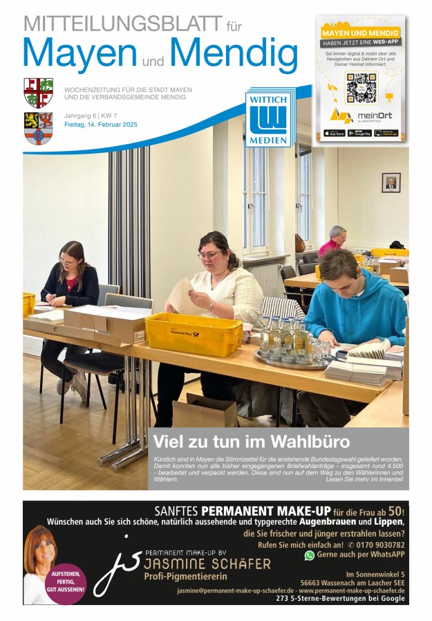 Mitteilungsblatt für Mayen und Mendig Titelblatt 07/2025