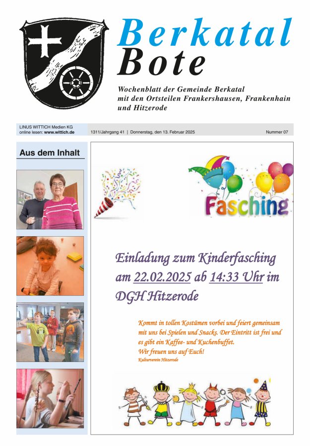 Berkatal Bote Titelblatt 07/2025