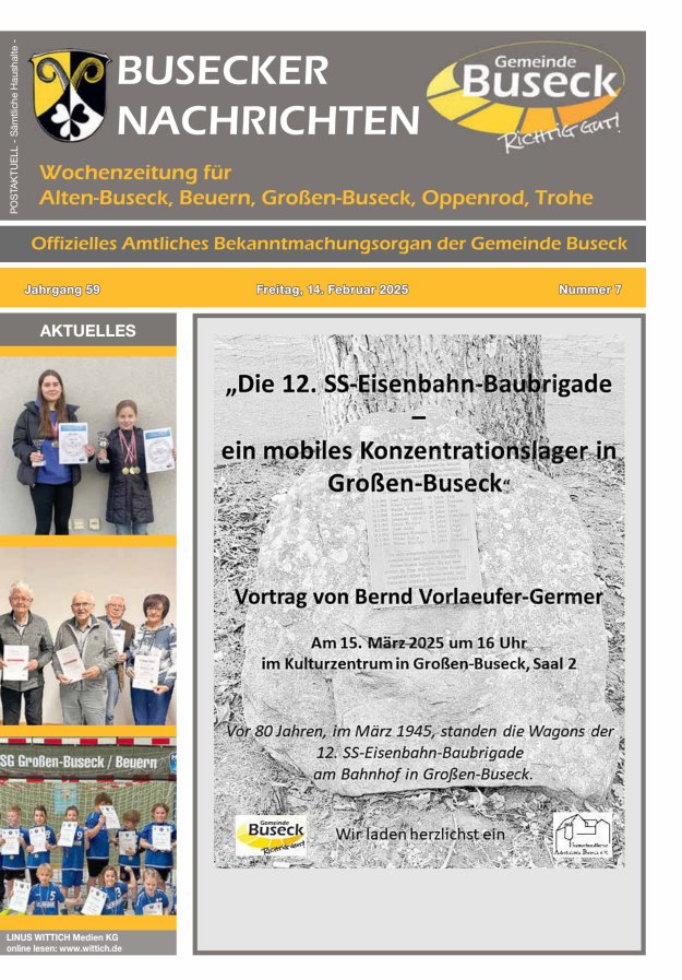 Busecker Nachrichten Titelblatt 07/2025