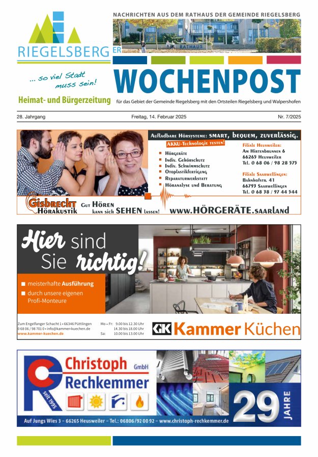 Riegelsberger Wochenpost Titelblatt 07/2025
