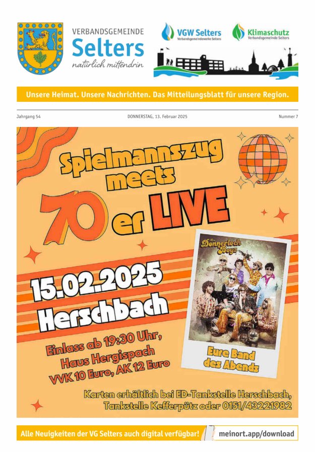 Unsere Verbandsgemeinde Selters Ww Titelblatt 07/2025