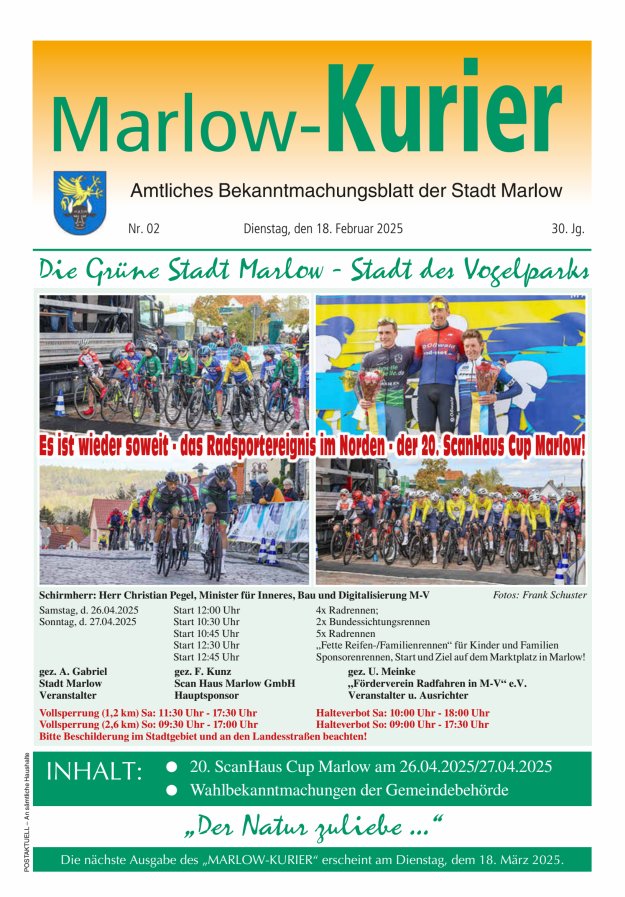 Marlow-Kurier Titelblatt 02/2025