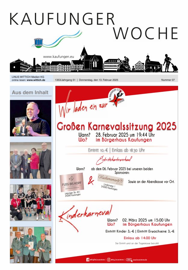 Kaufunger Woche Titelblatt 07/2025
