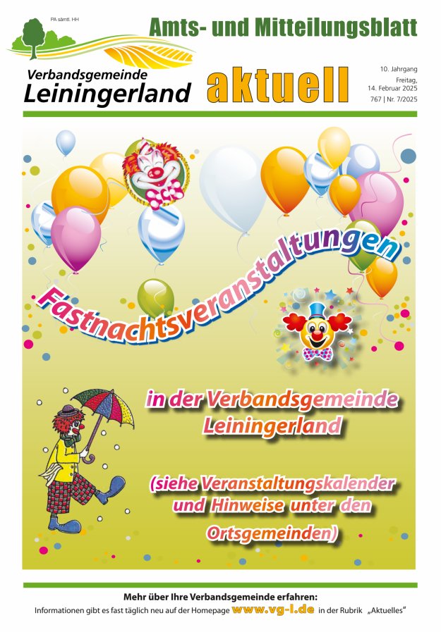 VG Leiningerland aktuell Titelblatt 07/2025