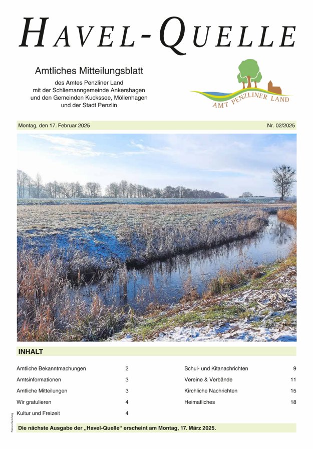 Havel-Quelle Titelblatt 02/2025