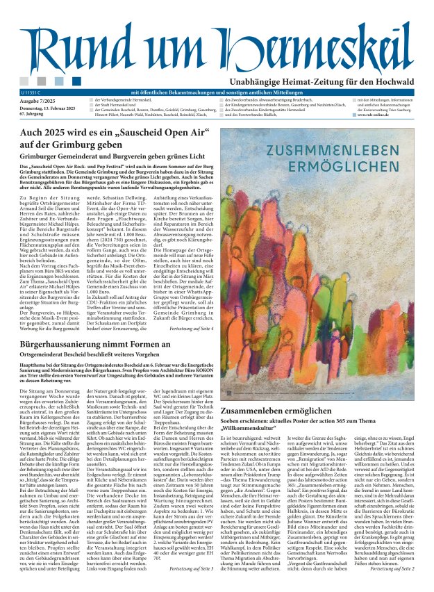 Rund um Hermeskeil Titelblatt 07/2025