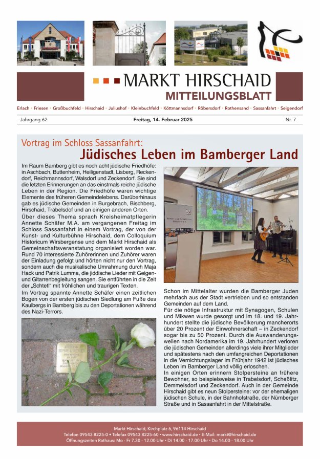 Mitteilungsblatt Markt Hirschaid Titelblatt 07/2025