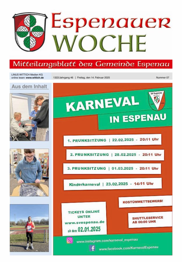 Espenauer Woche Titelblatt 07/2025