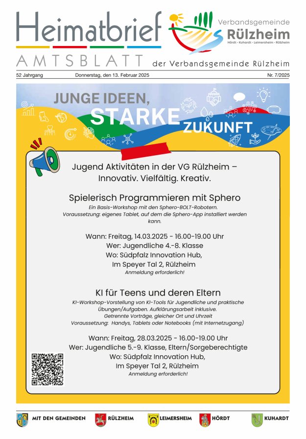 Heimatbrief VG Rülzheim Titelblatt 07/2025