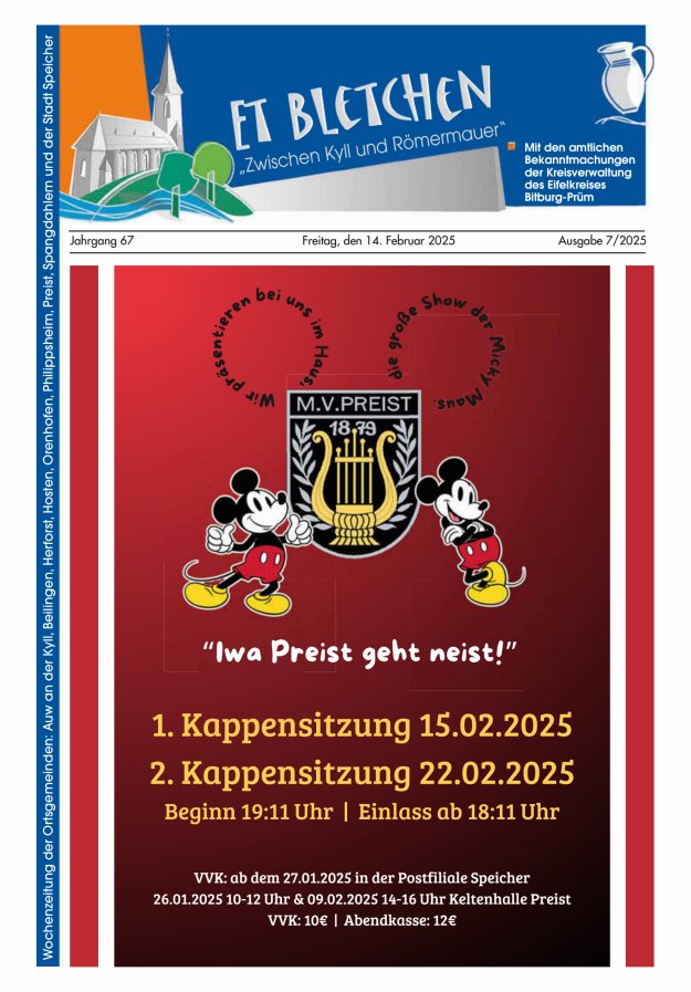 Et Bletchen VG Speicher Titelblatt 07/2025
