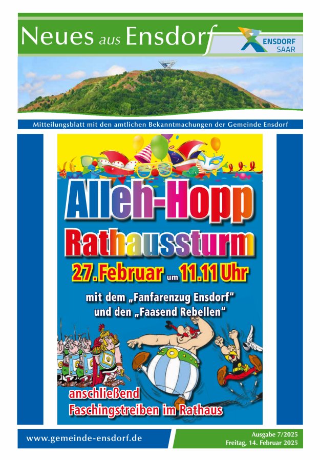Neues aus Ensdorf Titelblatt 07/2025
