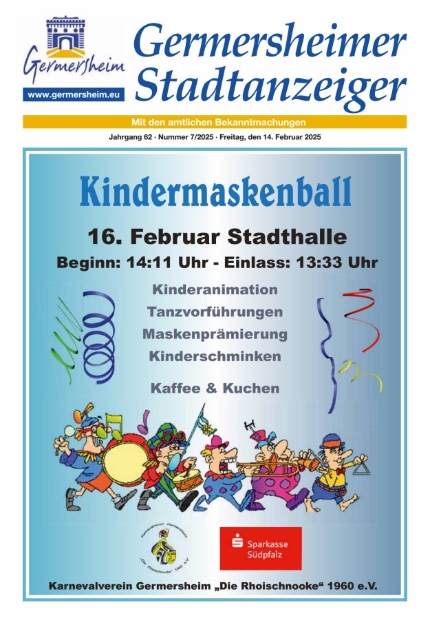 Germersheimer Stadtanzeiger Titelblatt 07/2025