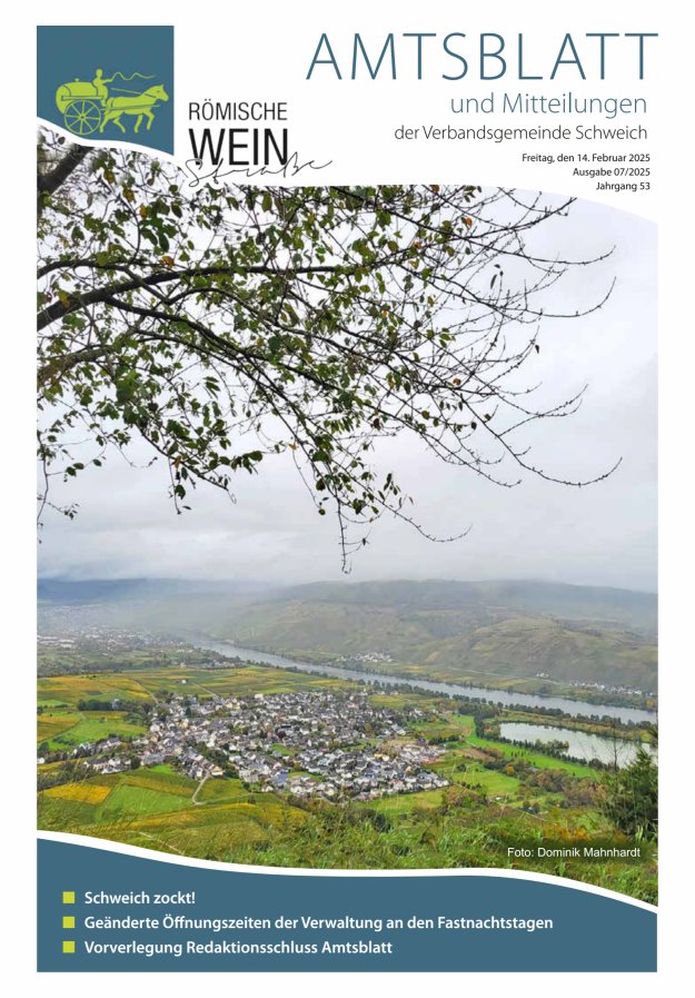 Amtsblatt VG Schweich Titelblatt 07/2025