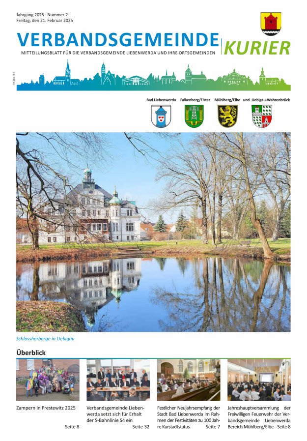 Verbandsgemeindekurier - Mitteilungsblatt für die Verbandsgemeinde Liebenwerda Titelblatt 02/2025