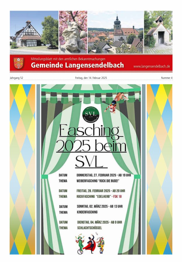 Mitteilungsblatt - Gemeinde Langensendelbach Titelblatt 04/2025