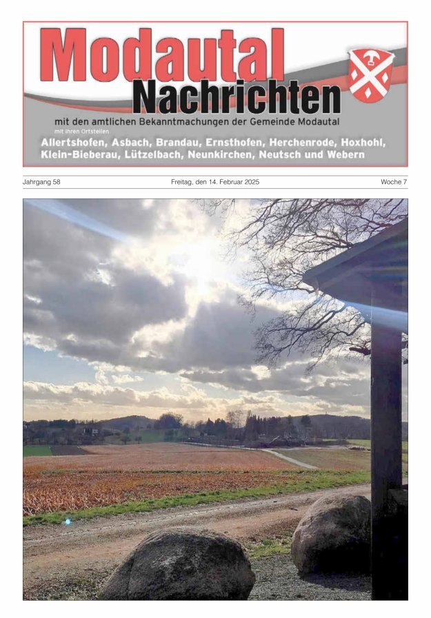 Modautal-Nachrichten Titelblatt 07/2025