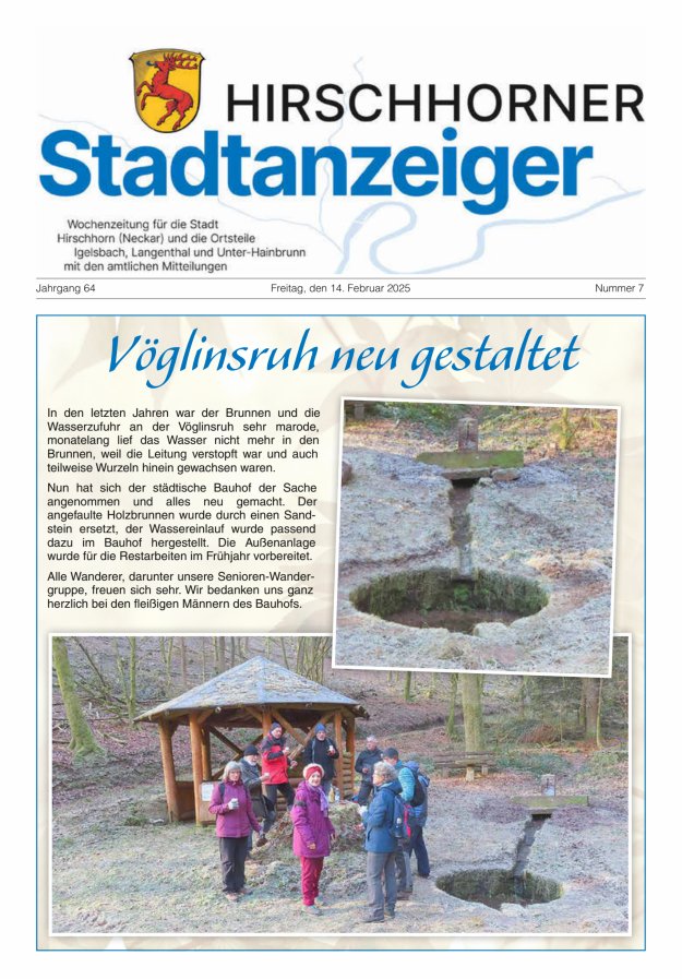 Hirschhorner Stadtanzeiger Titelblatt 07/2025