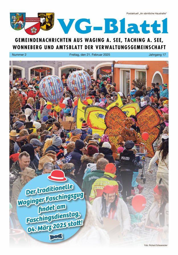 Gemeinde-Zeitung Waging a See Titelblatt 02/2025