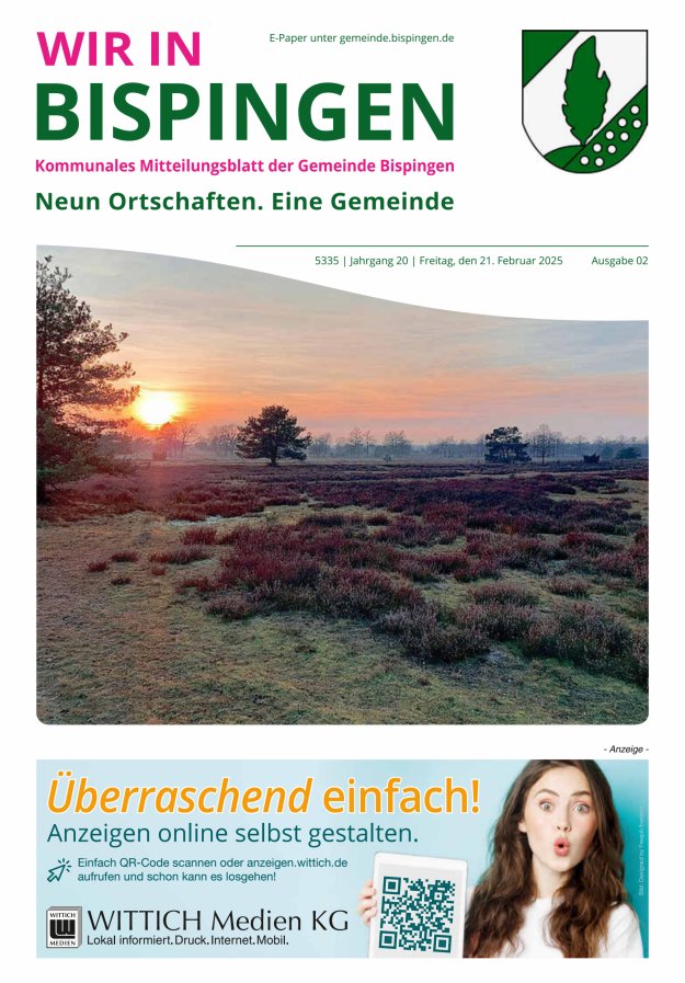 Wir in Bispingen Titelblatt 02/2025