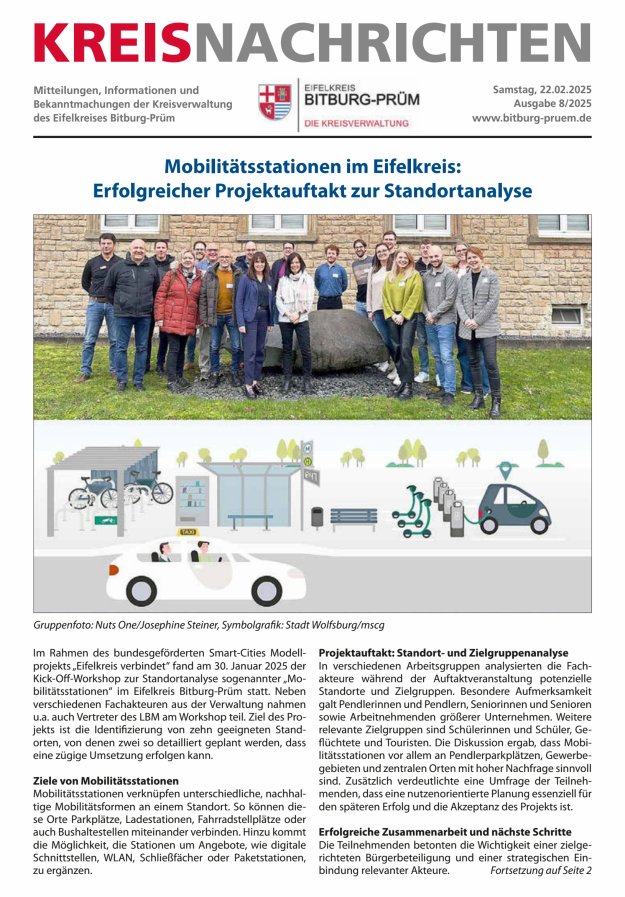 Kreis Bitburg-Prüm Titelblatt 08/2025