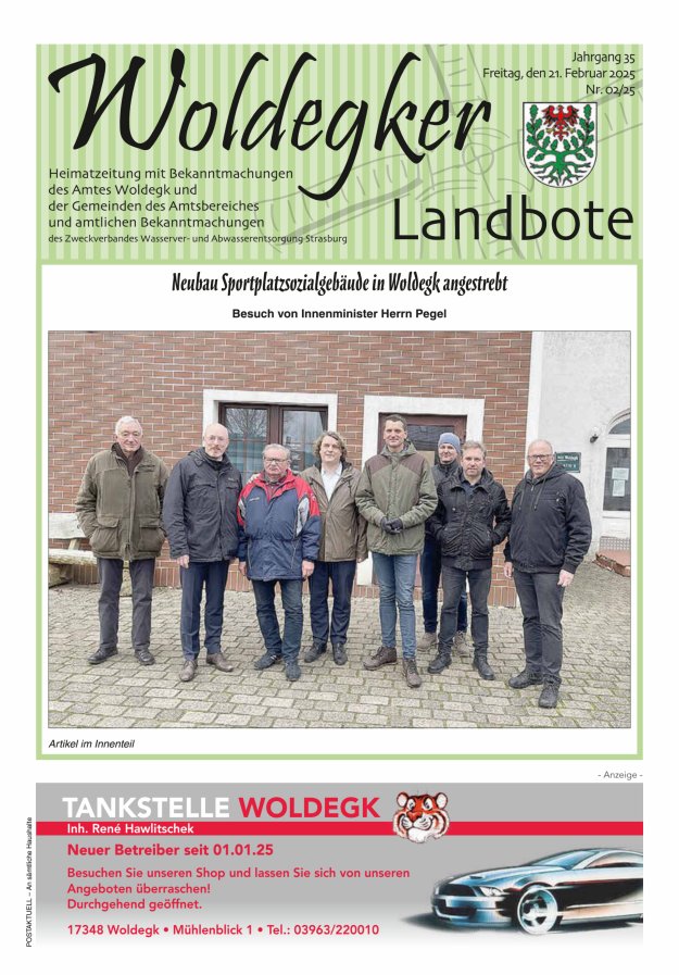 Woldegker Landbote Titelblatt 02/2025
