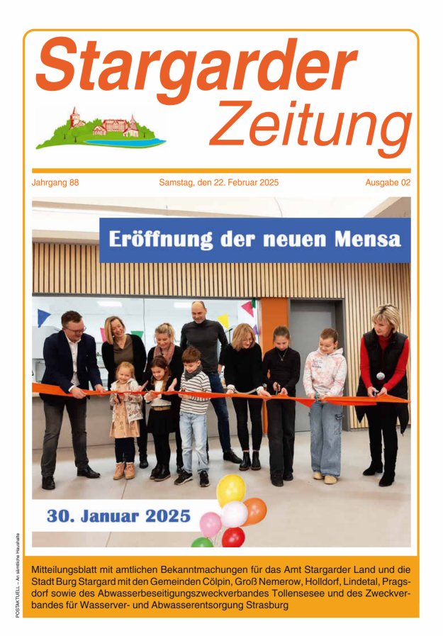 Stargarder Zeitung Titelblatt 02/2025