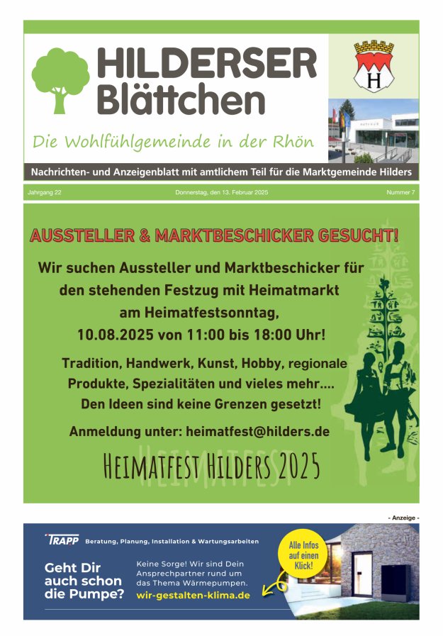 Hilderser Blättchen Titelblatt 07/2025