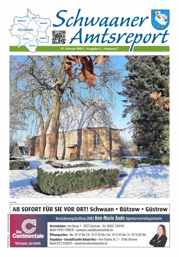 Schwaaner Amtsreport Titelblatt 02/2025