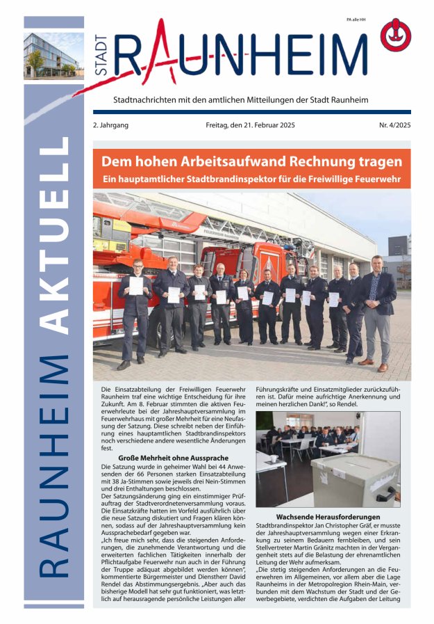 Raunheim aktuell Titelblatt 04/2025